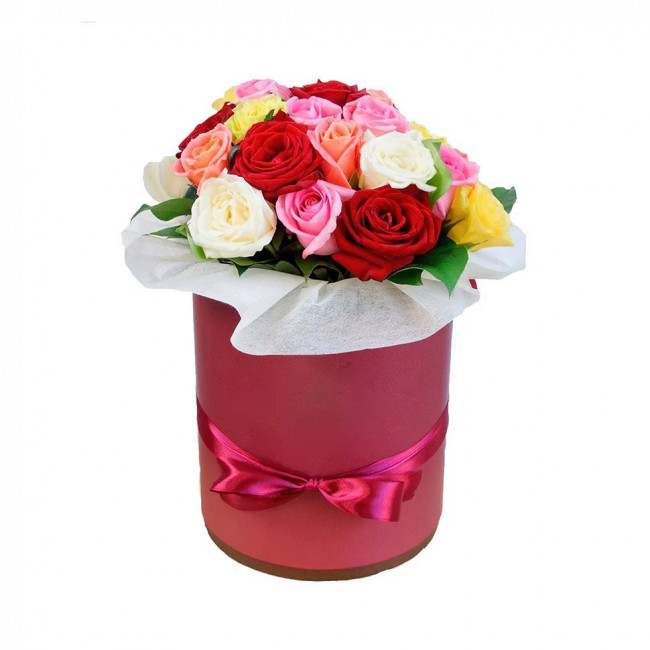 Букет цветов "Шляпная коробка Яркий мотив" Букет цветов "Шляпная коробка Яркий мотив"